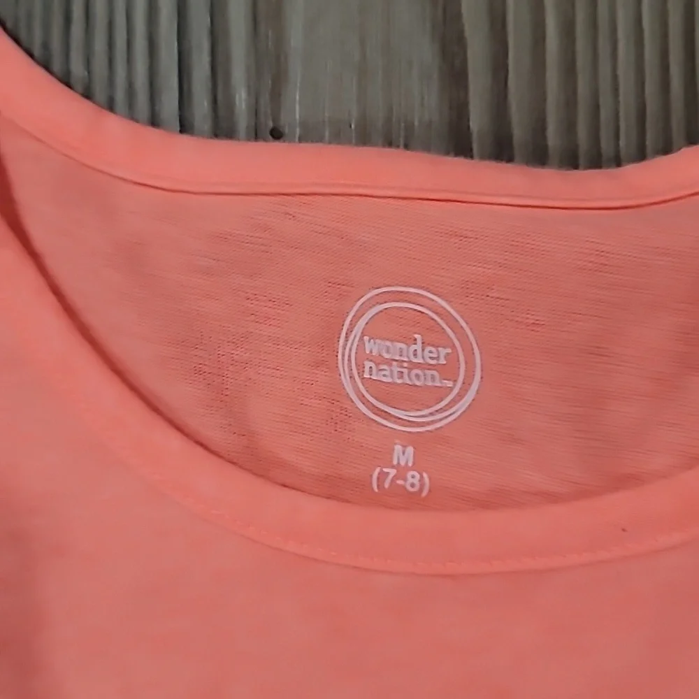 Wonder Nation Coral Dress with Bunny and Butterfly Design - Picture 2 of 5